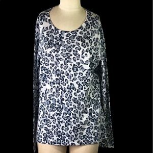 Lord & Taylor Merino Wool Animal Print Sweater, XL, EUC